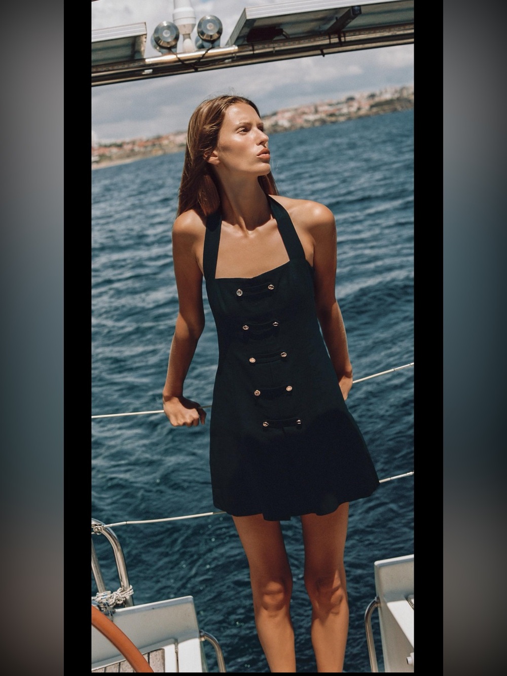 ZARA LINEN TOGGLE MINI DRESS